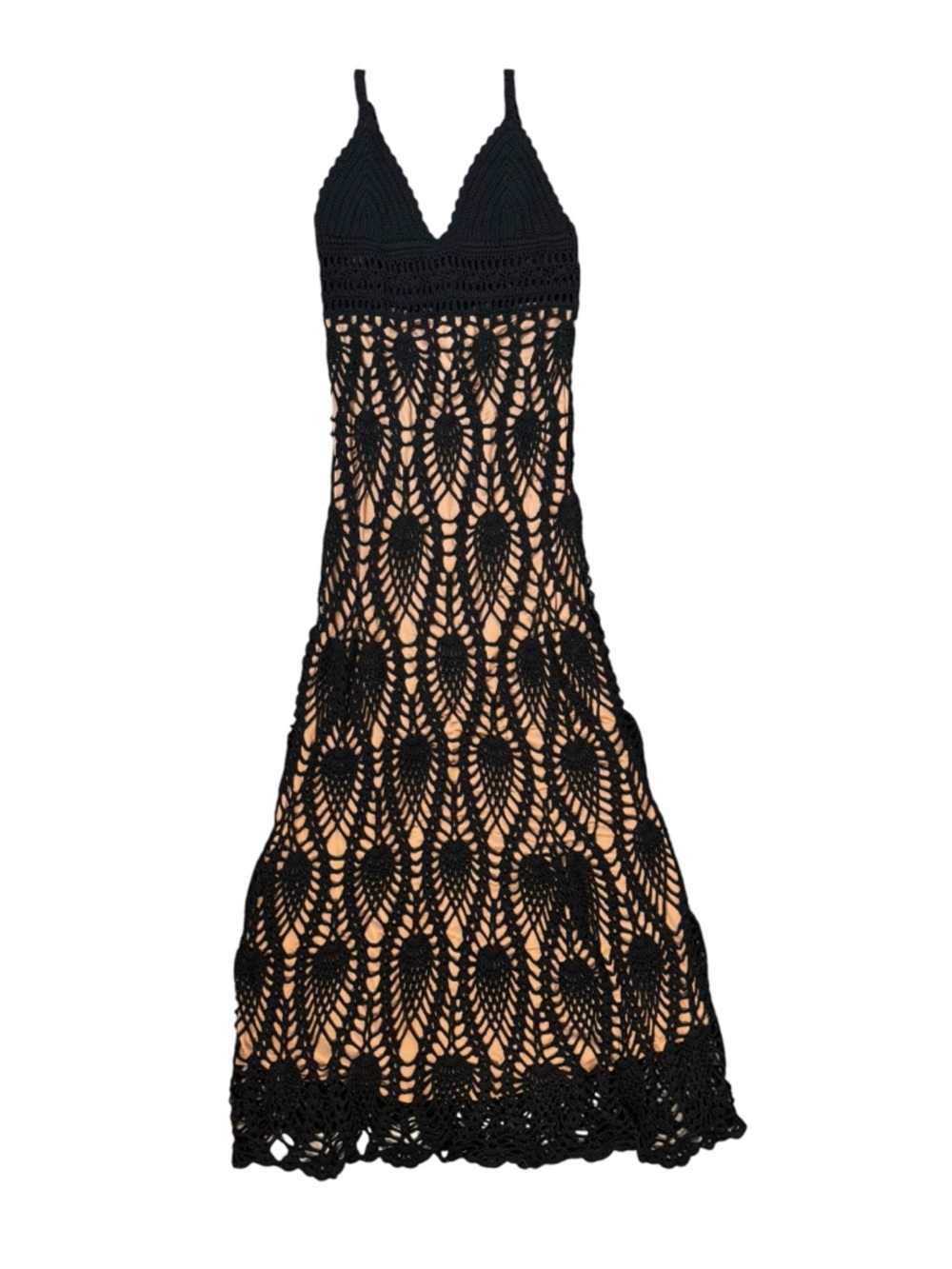 JLUXLABEL GREAT ESCAPE CROCHET MAXI DRESS LINED BODYCON BOHO GLAM **NWOT** - Picture 9 of 16